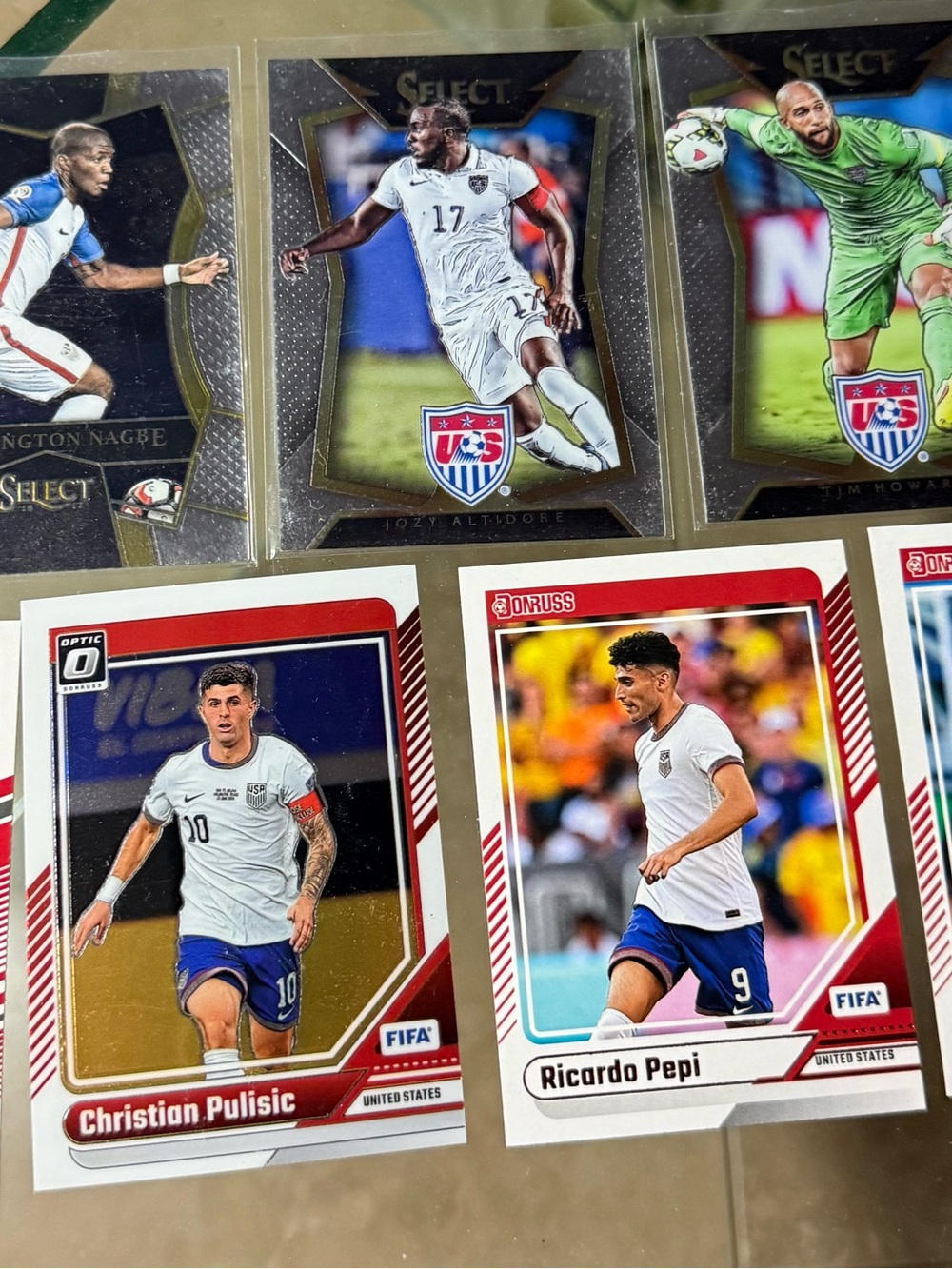Panini Soccer Card Lot - Red, Blue, Green